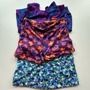 Lot of‎ 3 MTA Sports colorful fun athletic casual leggings girls XL 14/16